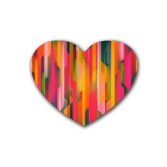 Background Abstract Colorful Heart Coaster (4 Pack) 