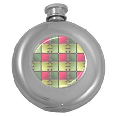 Seamless Pattern Seamless Design Round Hip Flask (5 Oz)