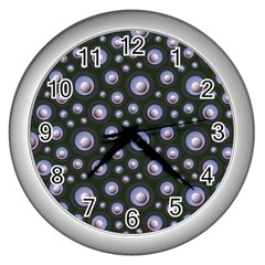 Seamless Pattern Seamless Design Wall Clock (silver)
