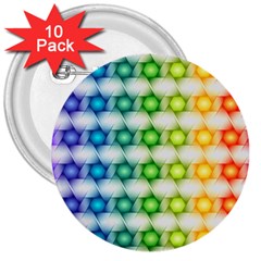 Background Colorful Geometric 3  Buttons (10 Pack)  by Simbadda