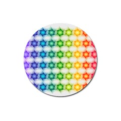 Background Colorful Geometric Magnet 3  (round) by Simbadda