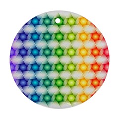 Background Colorful Geometric Round Ornament (two Sides)