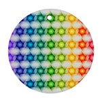 Background Colorful Geometric Round Ornament (Two Sides) Front