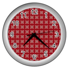 Christmas Paper Wrapping Paper Wall Clock (silver)