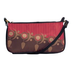 Background Tribal Ethnic Red Brown Shoulder Clutch Bag