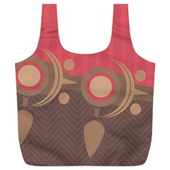 Background Tribal Ethnic Red Brown Full Print Recycle Bag (xl) by Simbadda