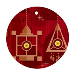 Background Objects Stylized Round Ornament (two Sides)