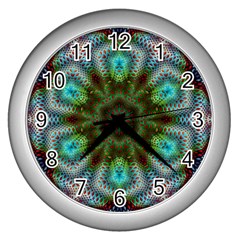 Art Background Flames Wall Clock (silver)