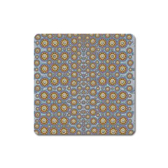 Florals Striving To Be In The Hole World As Free Square Magnet by pepitasart