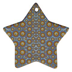 Florals Striving To Be In The Hole World As Free Star Ornament (two Sides) by pepitasart