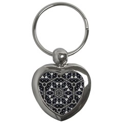 Fractal Science Art Technology Key Chain (heart) by Simbadda