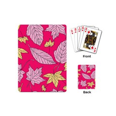 Autumn Dried Leaves Dry Nature Playing Cards Single Design (mini) by Simbadda