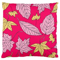 Autumn Dried Leaves Dry Nature Large Cushion Case (one Side) by Simbadda