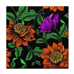 Floral Background Drawing Face Towel