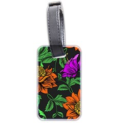 Floral Background Drawing Luggage Tag (two sides)