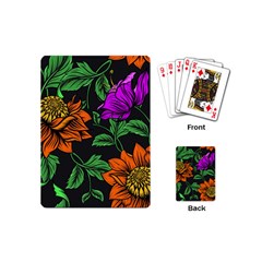 Floral Background Drawing Playing Cards Single Design (Mini)