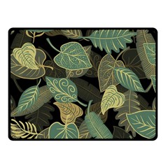 Autumn Fallen Leaves Dried Leaves Fleece Blanket (small) by Simbadda