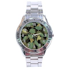 Autumn Fallen Leaves Dried Leaves Stainless Steel Analogue Watch by Simbadda