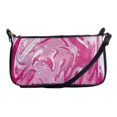 Marble Painting Texture Pattern Pink Shoulder Clutch Bag