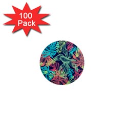 Leaves Tropical Picture Plant 1  Mini Magnets (100 Pack)  by Simbadda