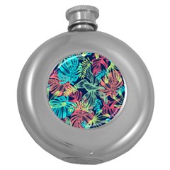 Leaves Tropical Picture Plant Round Hip Flask (5 Oz)