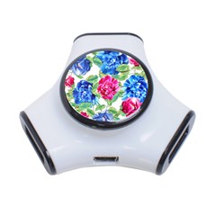 Flowers Floral Picture Flower 3-port Usb Hub by Simbadda