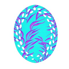 Branches Leaves Colors Summer Ornament (oval Filigree)