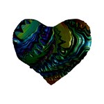 Fractal Art Background Image Standard 16  Premium Flano Heart Shape Cushions Back