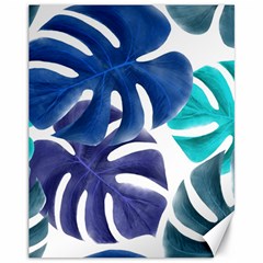 Leaves Tropical Blue Green Nature Canvas 11  X 14  by Simbadda