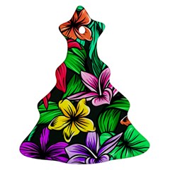 Hibiscus Flower Plant Tropical Ornament (christmas Tree)  by Simbadda