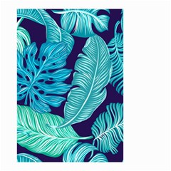 Tropical Greens Leaves Design Small Garden Flag (two Sides) by Simbadda