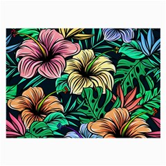 Hibiscus Flower Plant Tropical Large Glasses Cloth (2 Sides) by Simbadda