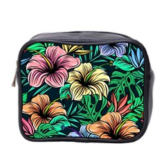 Hibiscus Flower Plant Tropical Mini Toiletries Bag (two Sides) by Simbadda