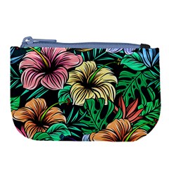 Hibiscus Flower Plant Tropical Large Coin Purse by Simbadda