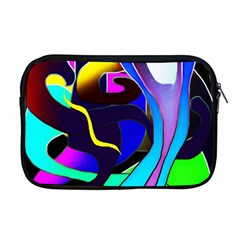 Curvy Collage Apple Macbook Pro 17  Zipper Case