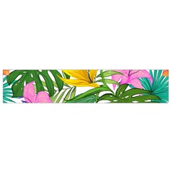 Tropical Greens Leaves Monstera Small Flano Scarf