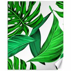 Leaves Tropical Monstera Summer Canvas 11  X 14  by Simbadda