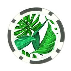 Leaves Tropical Monstera Summer Poker Chip Card Guard