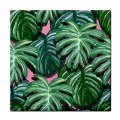 Painting Leaves Tropical Jungle Face Towel by Simbadda