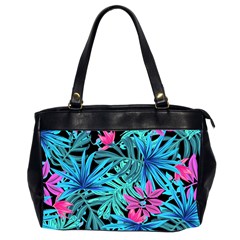 Leaves Picture Tropical Plant Oversize Office Handbag (2 Sides) by Simbadda