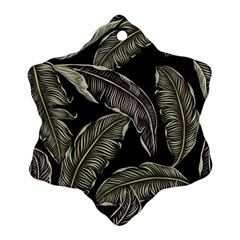 Jungle Leaves Tropical Pattern Ornament (snowflake) by Simbadda