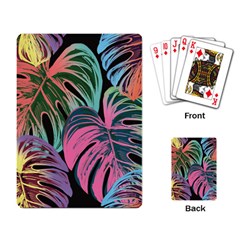 Leaves Tropical Jungle Pattern Playing Cards Single Design (rectangle) by Simbadda