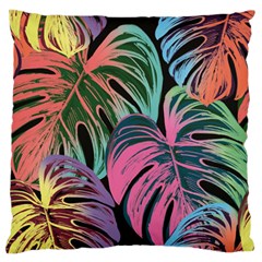 Leaves Tropical Jungle Pattern Standard Flano Cushion Case (two Sides) by Simbadda