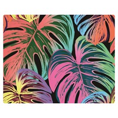 Leaves Tropical Jungle Pattern Double Sided Flano Blanket (medium)  by Simbadda