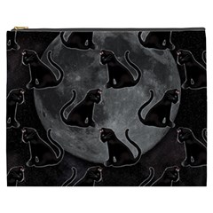 Black Cat Full Moon Cosmetic Bag (xxxl) by bloomingvinedesign