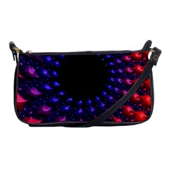 Red Purple 3d Fractals                  Shoulder Clutch Bag by LalyLauraFLM