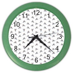 Cycling Motif Design Pattern Color Wall Clock by dflcprintsclothing