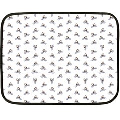 Cycling Motif Design Pattern Double Sided Fleece Blanket (mini)  by dflcprintsclothing