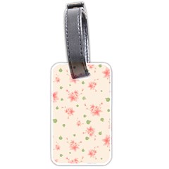 Pink Flowers Pattern Spring Nature Luggage Tag (two Sides) by TeesDeck
