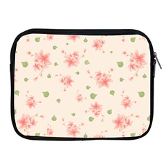 Pink Flowers Pattern Spring Nature Apple Ipad 2/3/4 Zipper Cases by TeesDeck